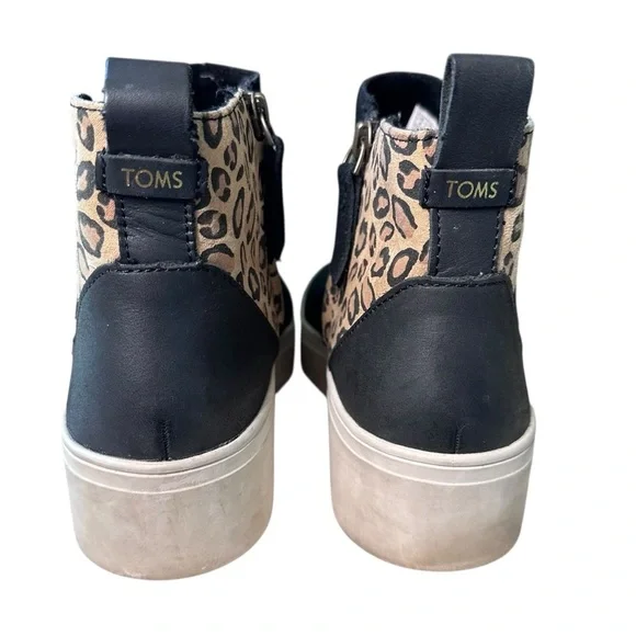Toms Jamie Leopard Platform Booties Sneaker Size 8 - Picture 6 of 10
